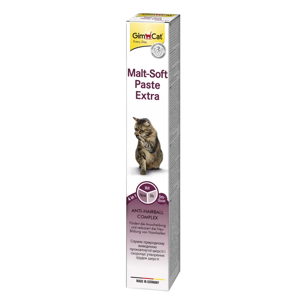 Паста GimCat Every Day Malt-Soft Paste Extra для котів для виведення шерсті зі шлунку 100 г