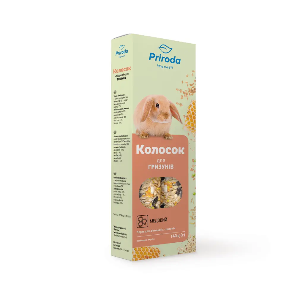 Ласощі Природа Колосок для гризунів медовий 140 г