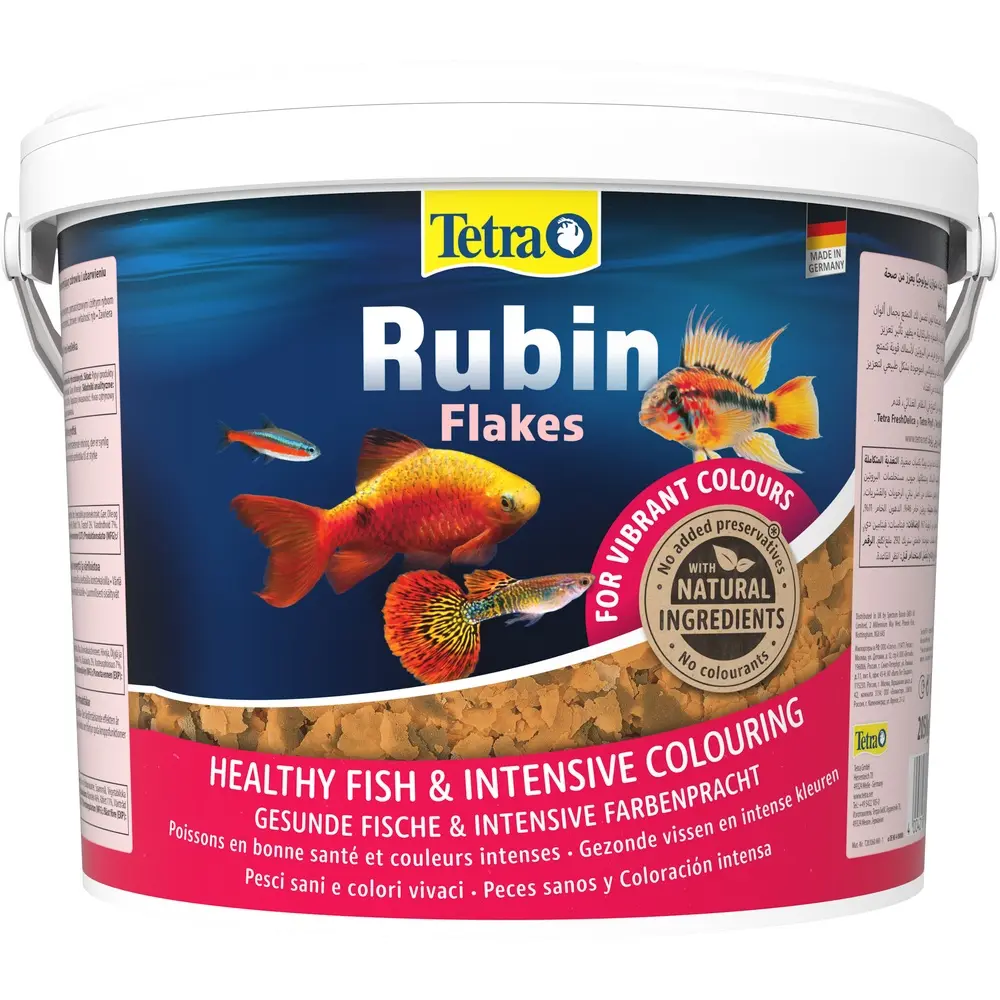 Корм Tetra Rubin Flakes для акваріумних рибок для забарвлення пластівці 2,05 кг/ 10 л