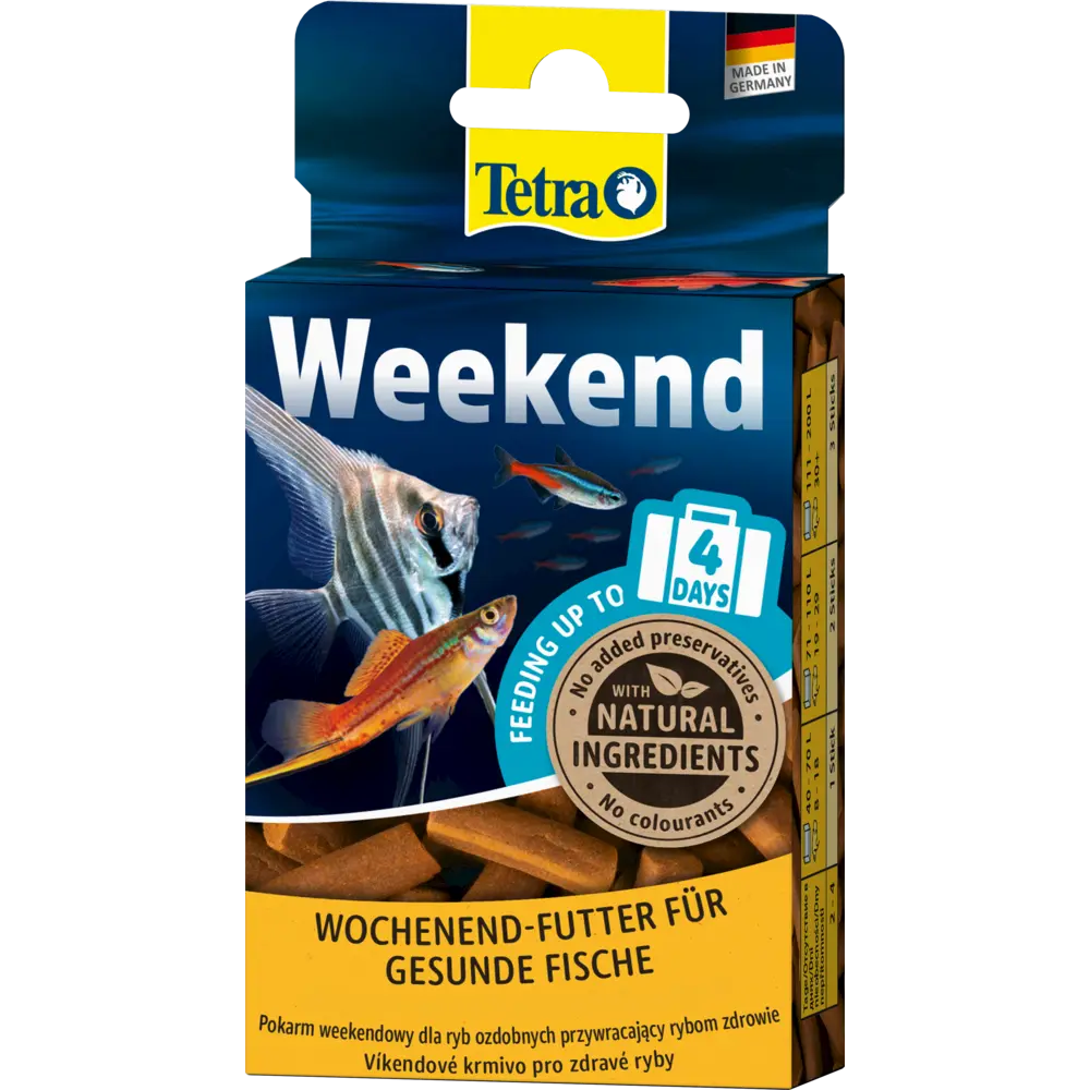 Корм Tetra Weekend для акваріумних рибок на період тривалої відсутності палички 20 шт
