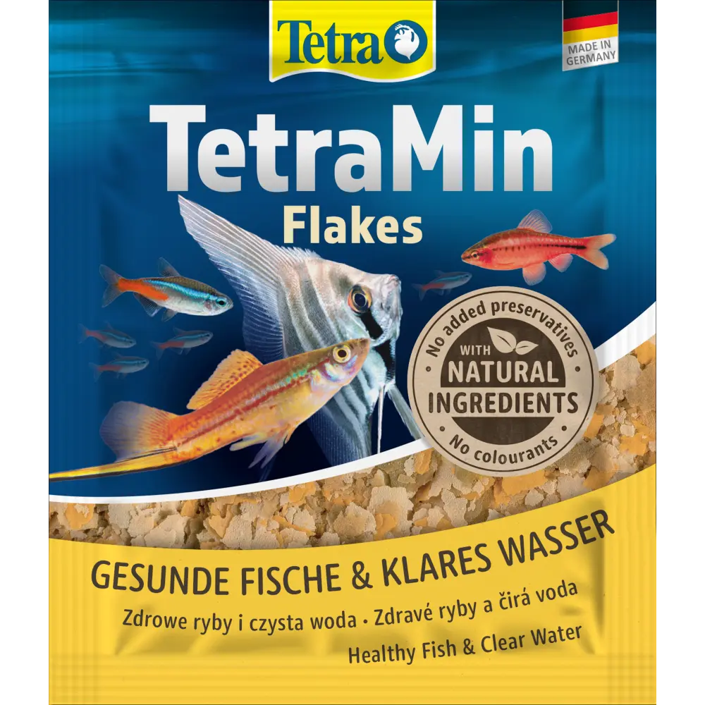 Корм сухий Tetra Min Flakes для тропічних акваріумних рибок в пластівцях 12 г