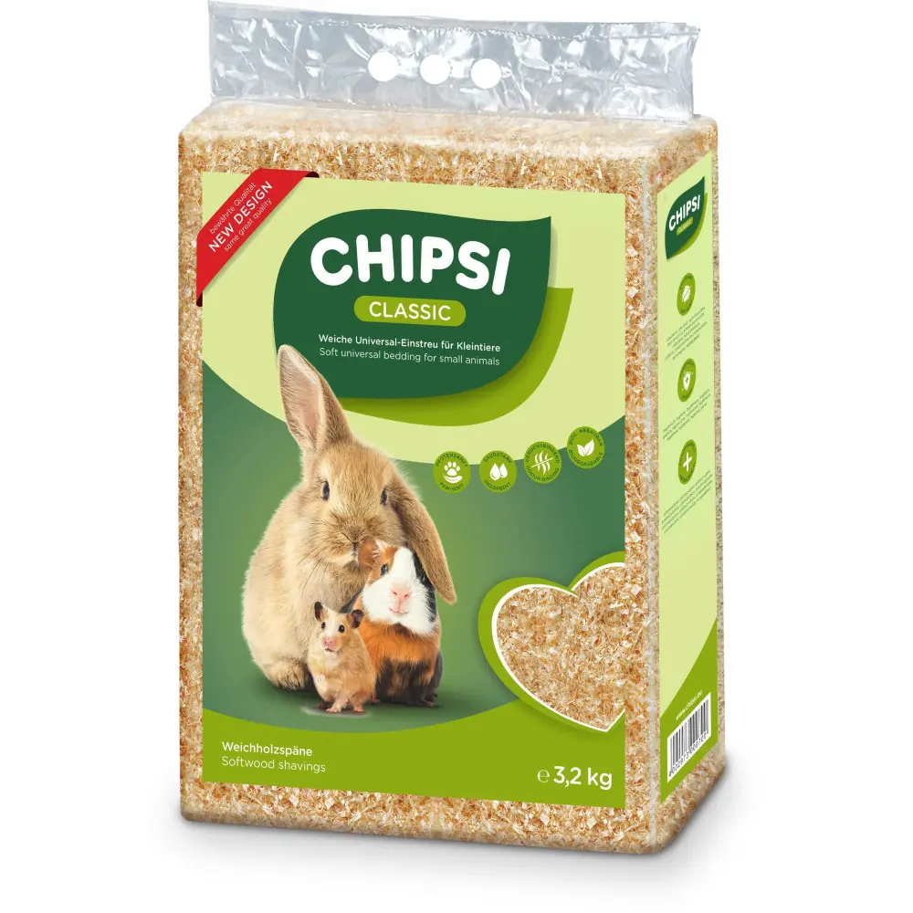 Наповнювач Chipsi для гризунів Класік гігієнічний тирса 60 л/3,2 кг