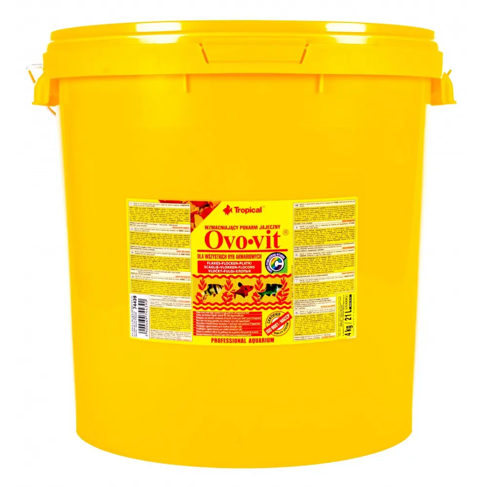 Корм Tropical Ovo-Vit для всіх акваріумних риб пластівці 4 кг/ 21 л