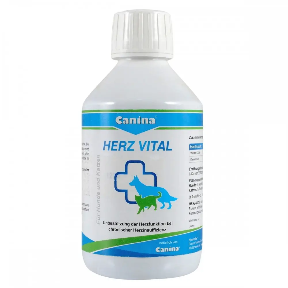 Мінеральний комплекс Canina Herz-Vital для собак та котів для підтримки серця 250 мл