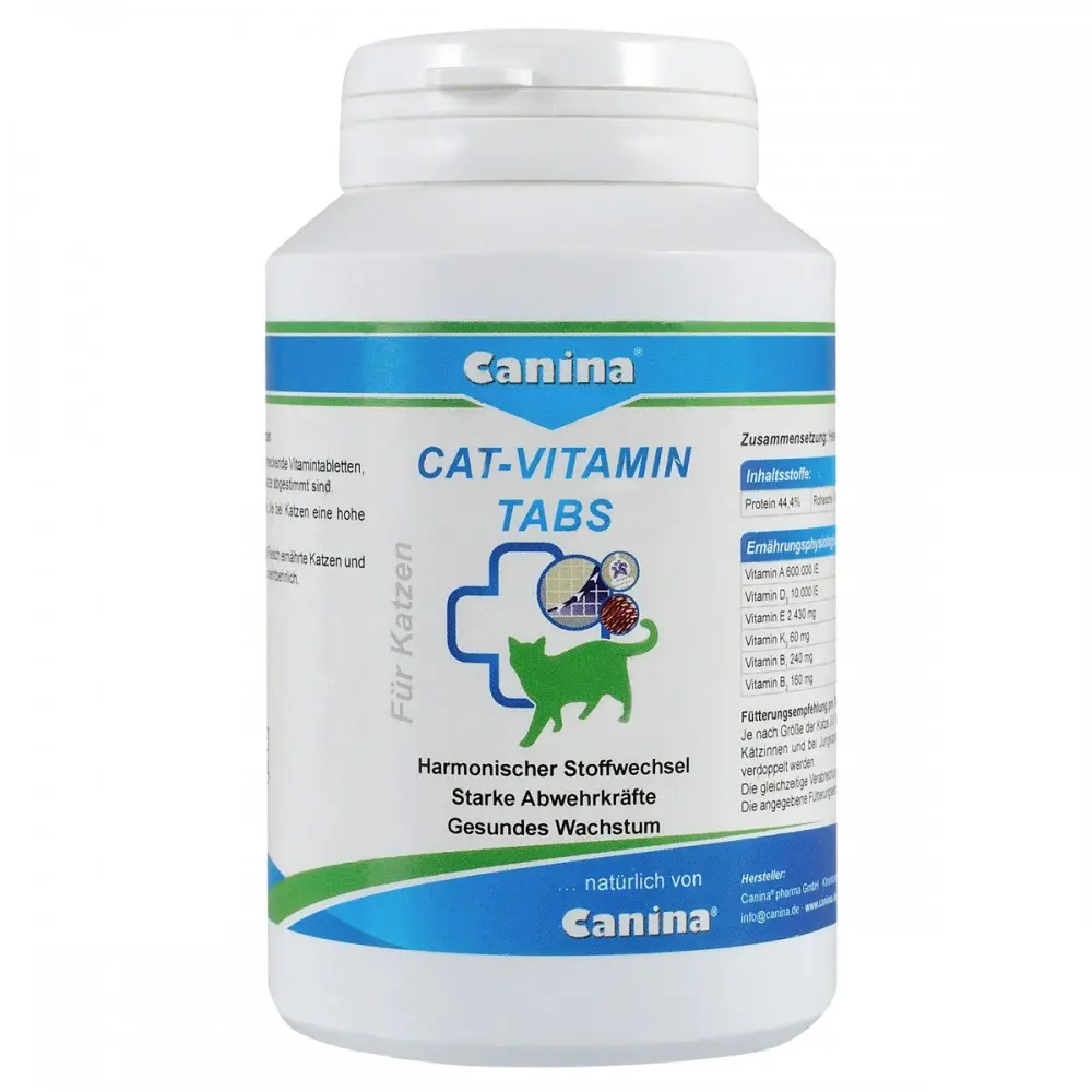 Вітамінний комплекс Canina Cat-Vitamin Tabs для котів 125 г 250 табл.