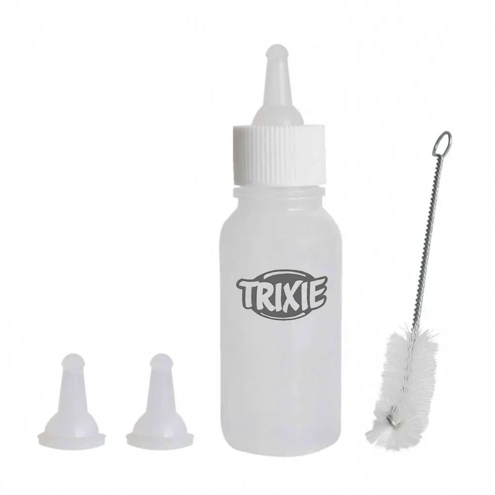 Набір Trixie Suckling Bottle Set для годування цуценят та кошенят із щіточкою та 3 силіконовими сосками 57 мл