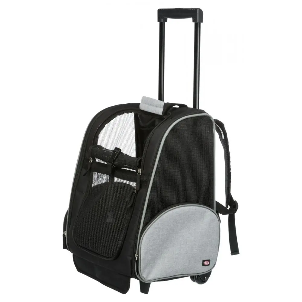 Сумка-рюкзак Trixie для собак Trolley до 8кг з поліестеру чорна/сіра 32х45х25 см
