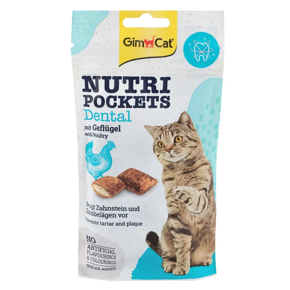 Вітамінні ласощі GimCat Nutri Pockets Dental для котів для зубів 60 г