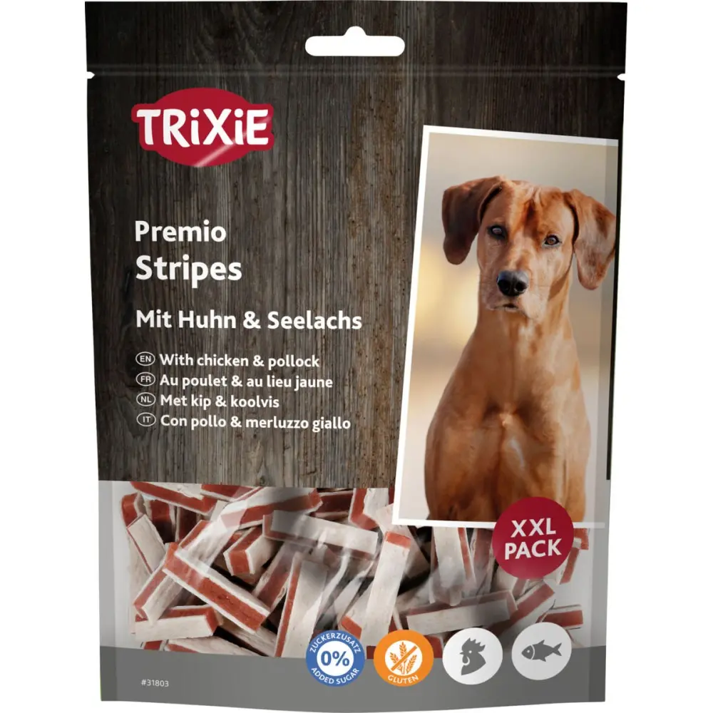 Ласощі Trixie Premio Fish Chicken Stripes XXL для собак палички курка та лосось 300 г