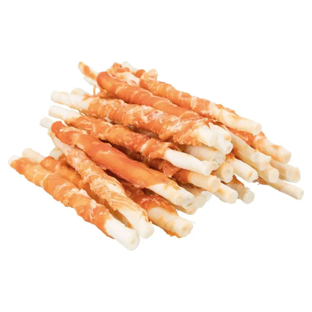 Ласощі Trixie Denta Fun Chicken Chewing Rolls для собак Паличка для чищення зубів з куркою 12 см 240 г 30 шт