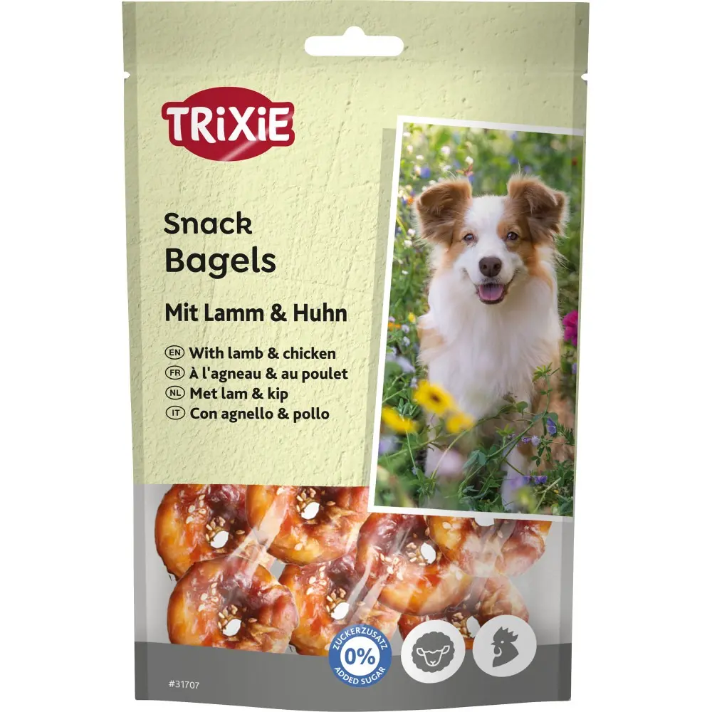 Ласощі Trixie Bagels with Lamb & Chicken для собак кільця з ягням та куркою 100 г