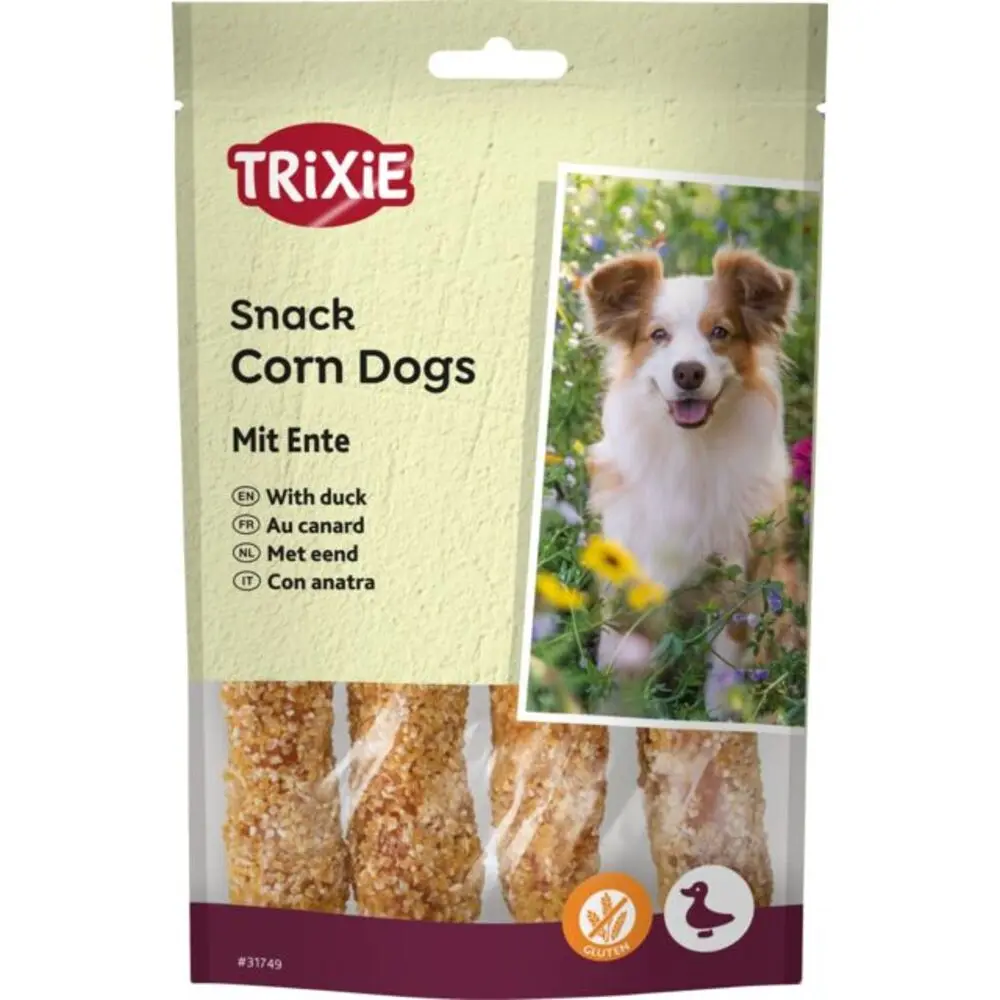 Ласощі Trixie Corn Dogs with Duck для собак з качкою і сиром’ятною шкірою 100 г
