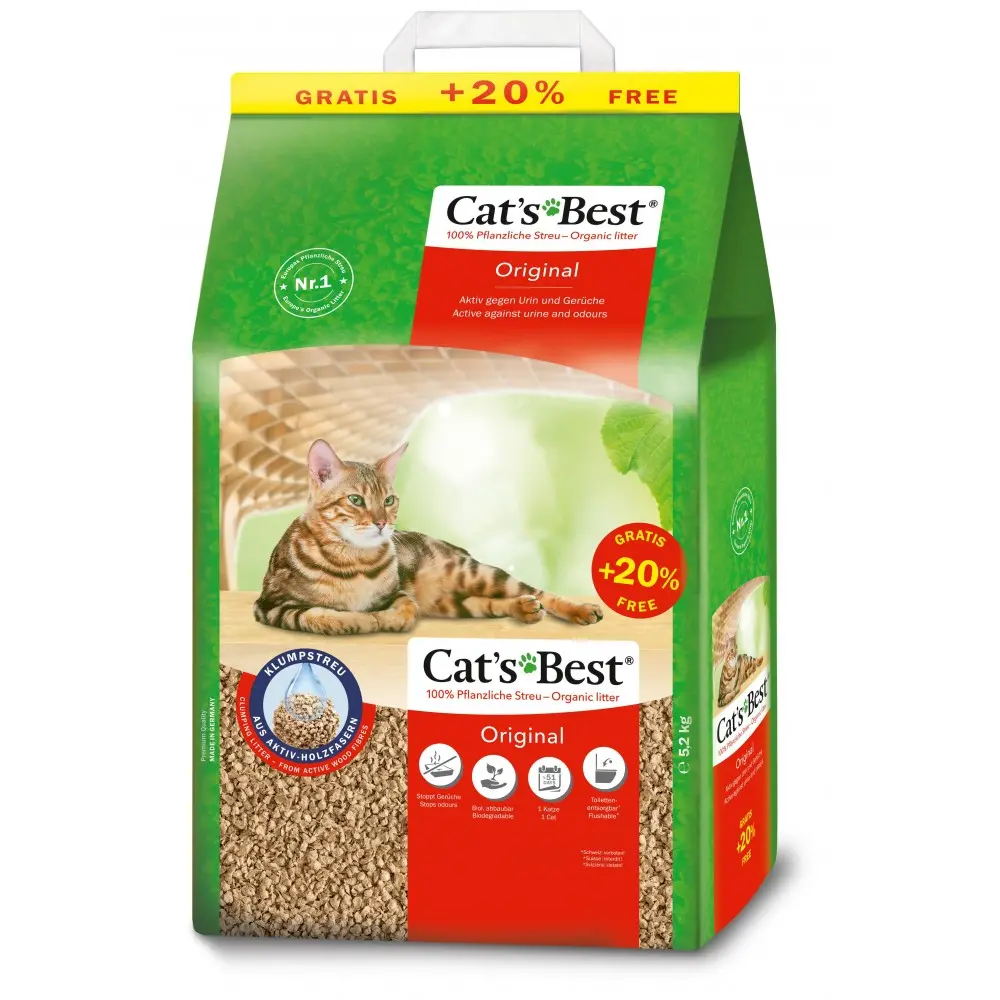 Наповнювач Cat’s Best для котячого туалету Original деревний 10 та 2 л / 5,2кг
