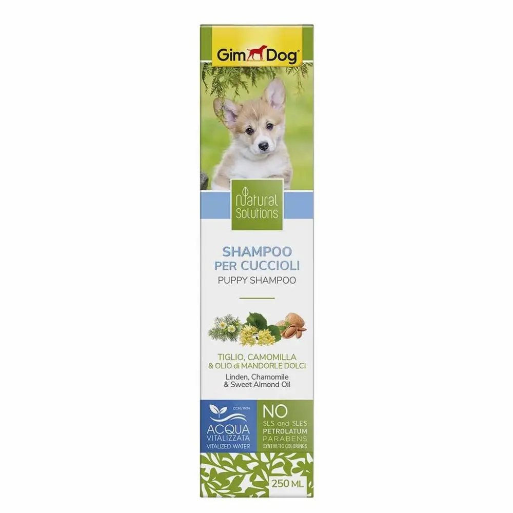 Шампунь GimDog Natural Solution для цуценят липа ромашка та солодке мигдальне масло 250 мл