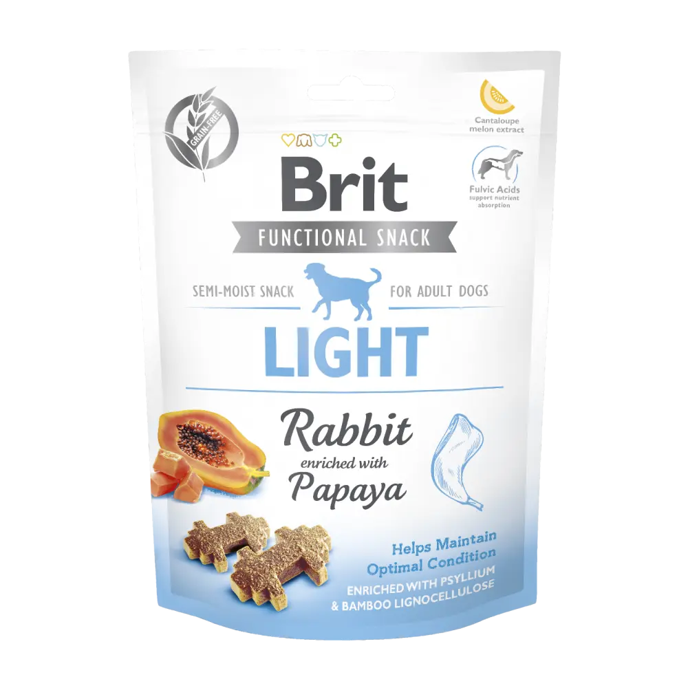 Ласощі Brit Care Functional Snack Light для собак для контролю ваги з кроликом та папаєю 150 г