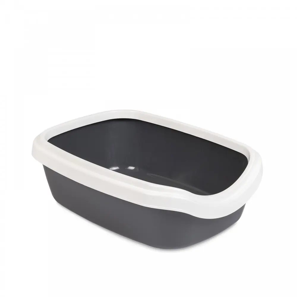 Туалет Природа Comfort M для котів сірий 41х30х13,5 см