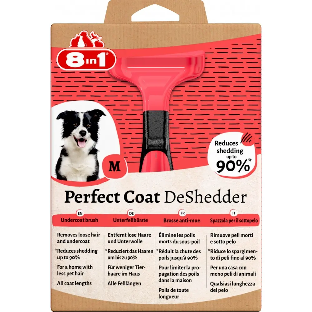 Дешеддер 8in1 Perfect Coat для вичісування собак розмір М 6,5 см