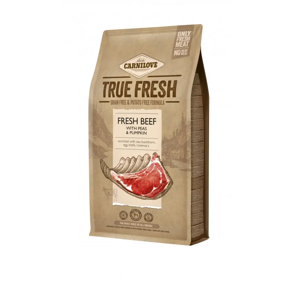 Корм сухий Carnilove True Fresh Beef for Adult dogs для дорослих собак усіх порід з яловичиною 4 кг