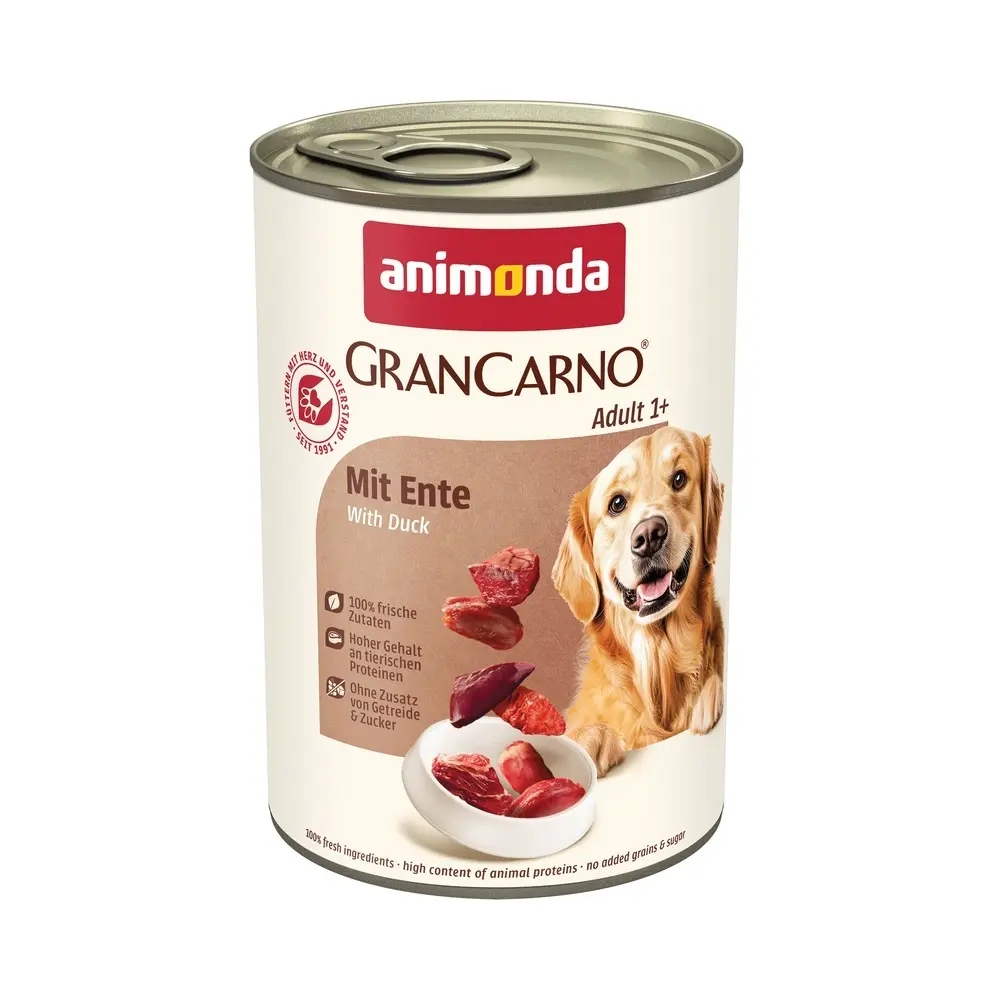 Корм вологий GranCarno Adult with Duck для дорослих собак з качкою 400 г