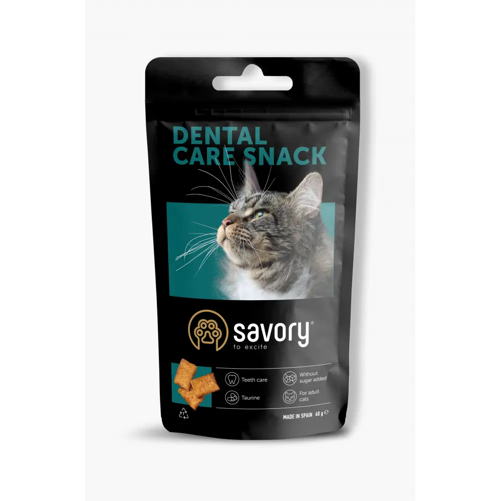Хрумкі ласощі Savory Cats Snacks Pillows Dental Care для дорослих котів подушечки для здоров я зубів 60 г
