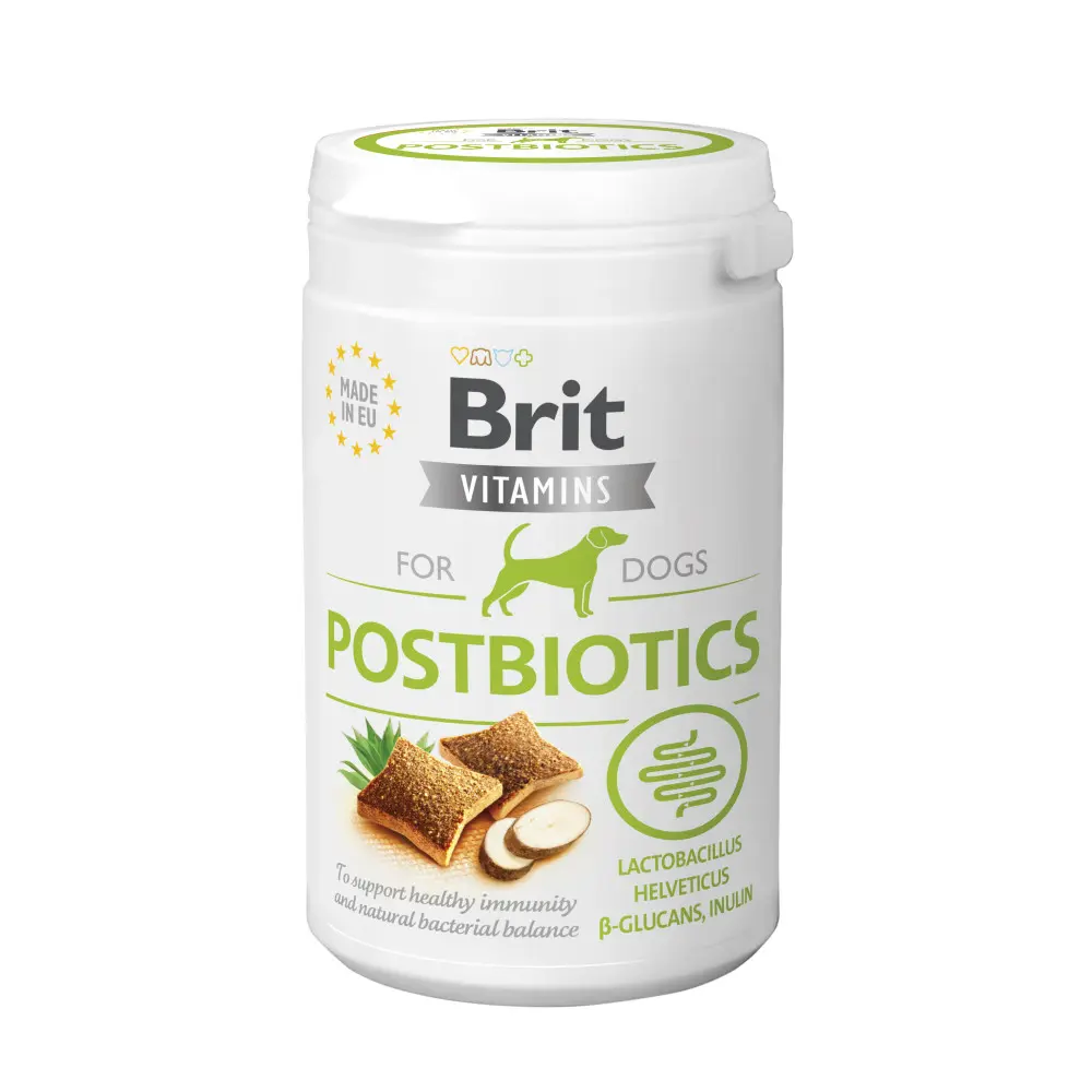 Вітаміни Brit Vitamins Postbiotics для дорослих собак для підтримки імунітету та нормалізації травлення з куркою 150 г