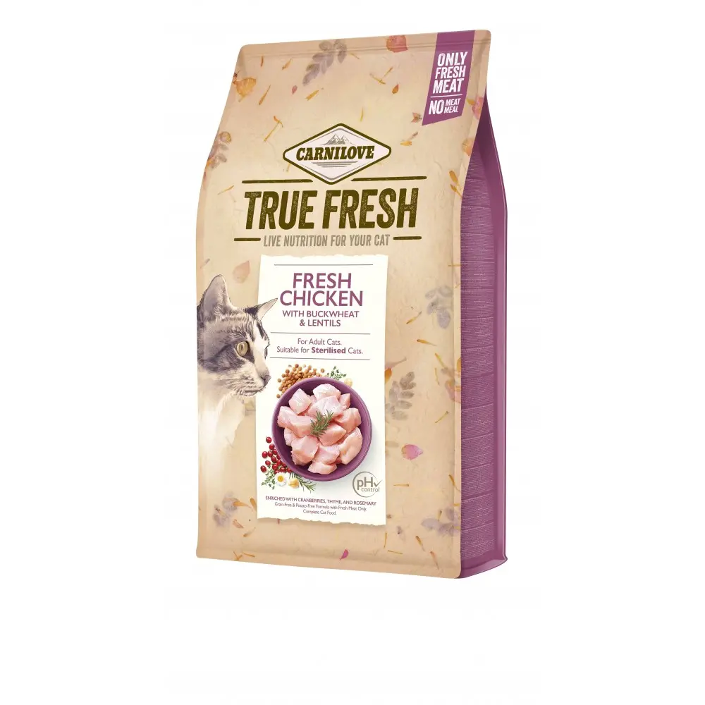 Корм сухий Carnilove True Fresh Cat Fresh Chicken для дорослих котів з куркою 4,8 кг