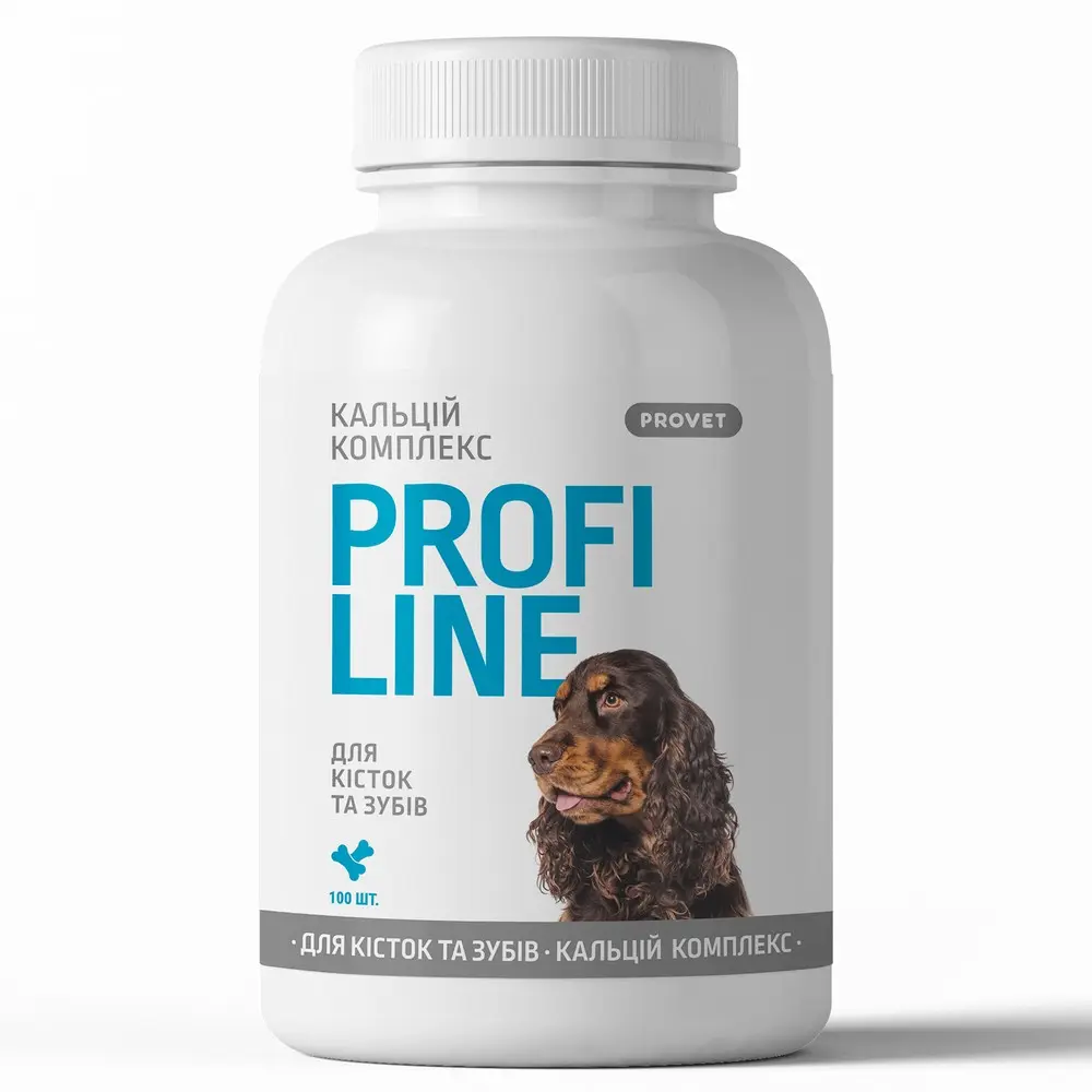 Вітаміни Provet PROFILINE для собак КАЛЬЦІЙ комплекс для кісток та зубів 100 таблеток