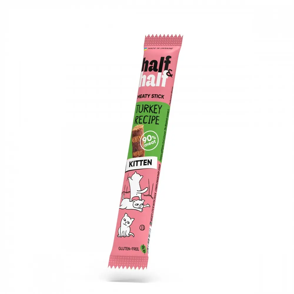 Ласощі HalfHalf м ясна паличка для кошенят, з індичкою 5 г
