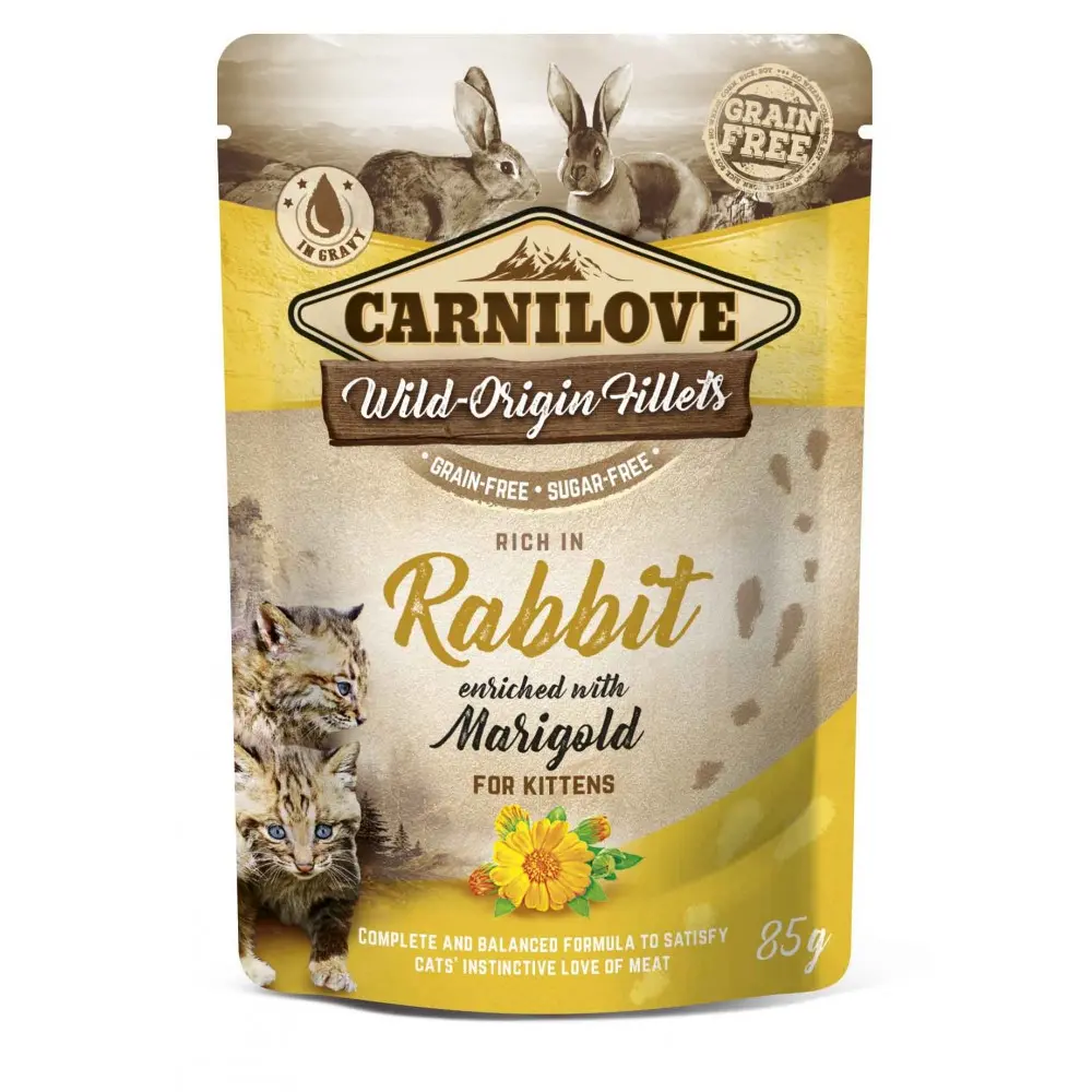 Корм вологий Carnilove Rabbit with Marigold д/кошенят кролик і календула 85 г