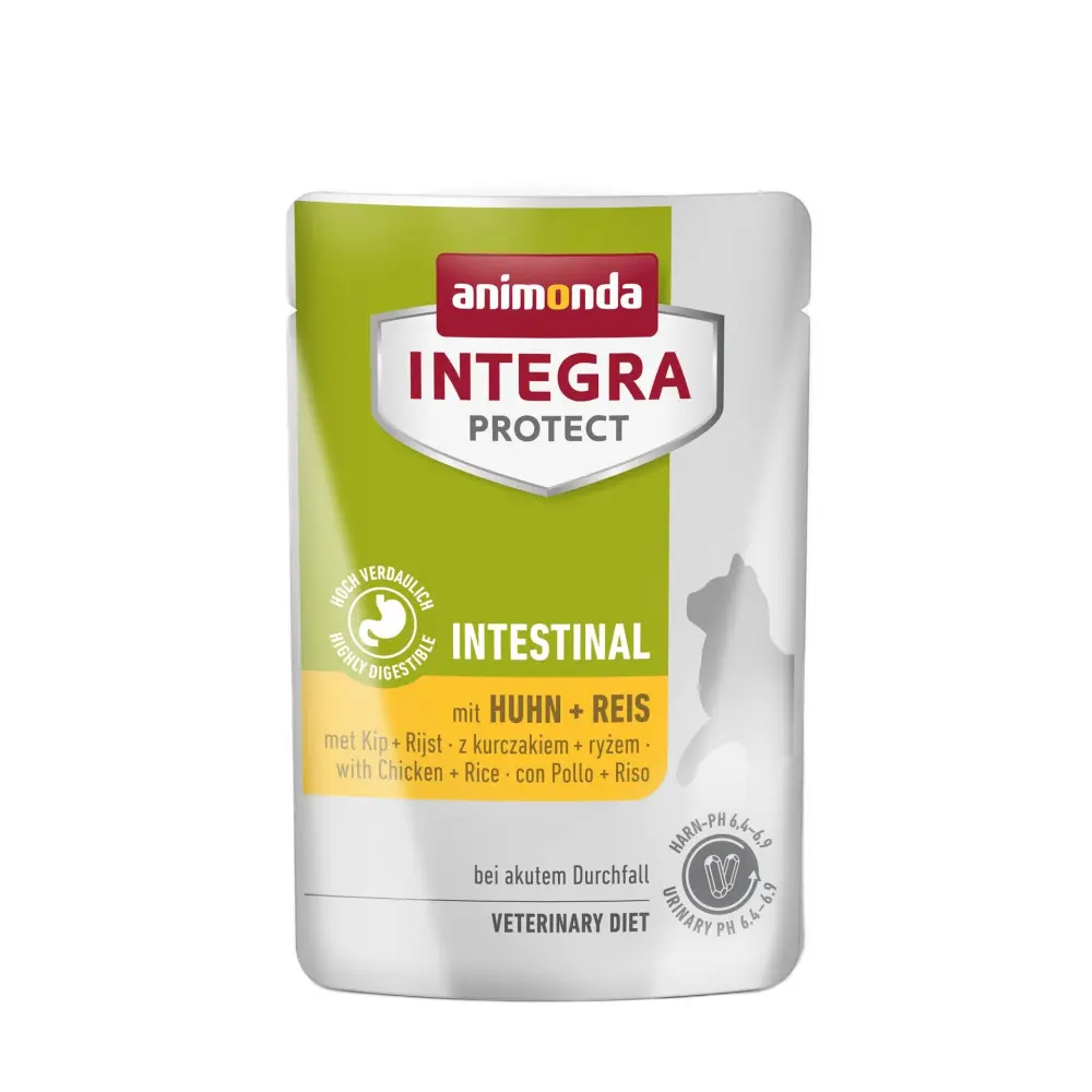 Корм ветеринарний вологий Integra Protect Intestinal with Chicken + Rice для котів при захворюванні кишково шлункового тракту пауч 85г