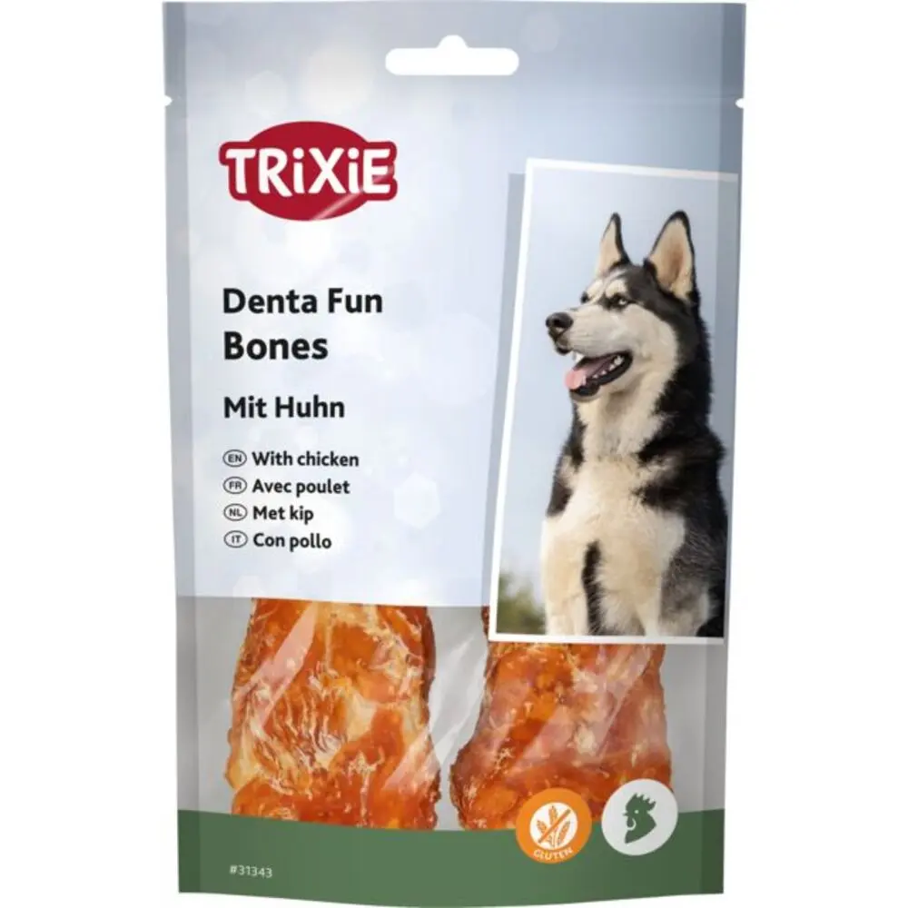 Ласощі Trixie Denta Fun для собак Кістка для чищення зубів 11 см 120 г 2шт/упак