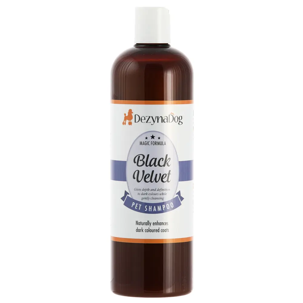 Шампунь Dezynadog Black Velvet Colour Enhance для посилення кольору чорної та темно-коричневої шерсті для усіх порід відновлює блиск та колір 500мл