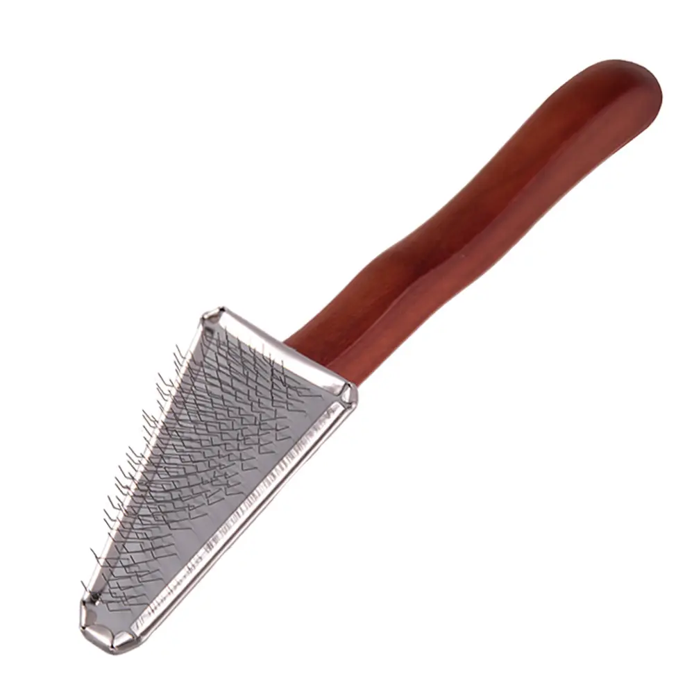 Пуходерка Dezynadog Soft Triangle Slicker Brush трикутна пласка д/важкодоступних місць навколо очей лап та морди    д/цуценят та малих порід собак