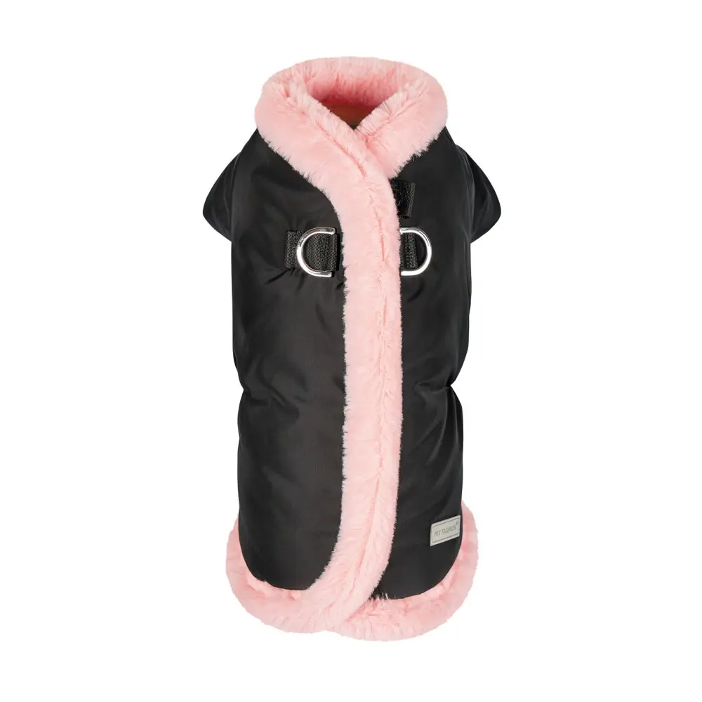 Куртка Pet Fashion Mery для собак чорний/рожевий ХS