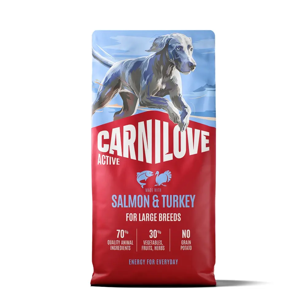 Корм сухий Carnilove Active Salmon & Turkey Large Breed для cобак великих порід лосось та індичка 12 кг