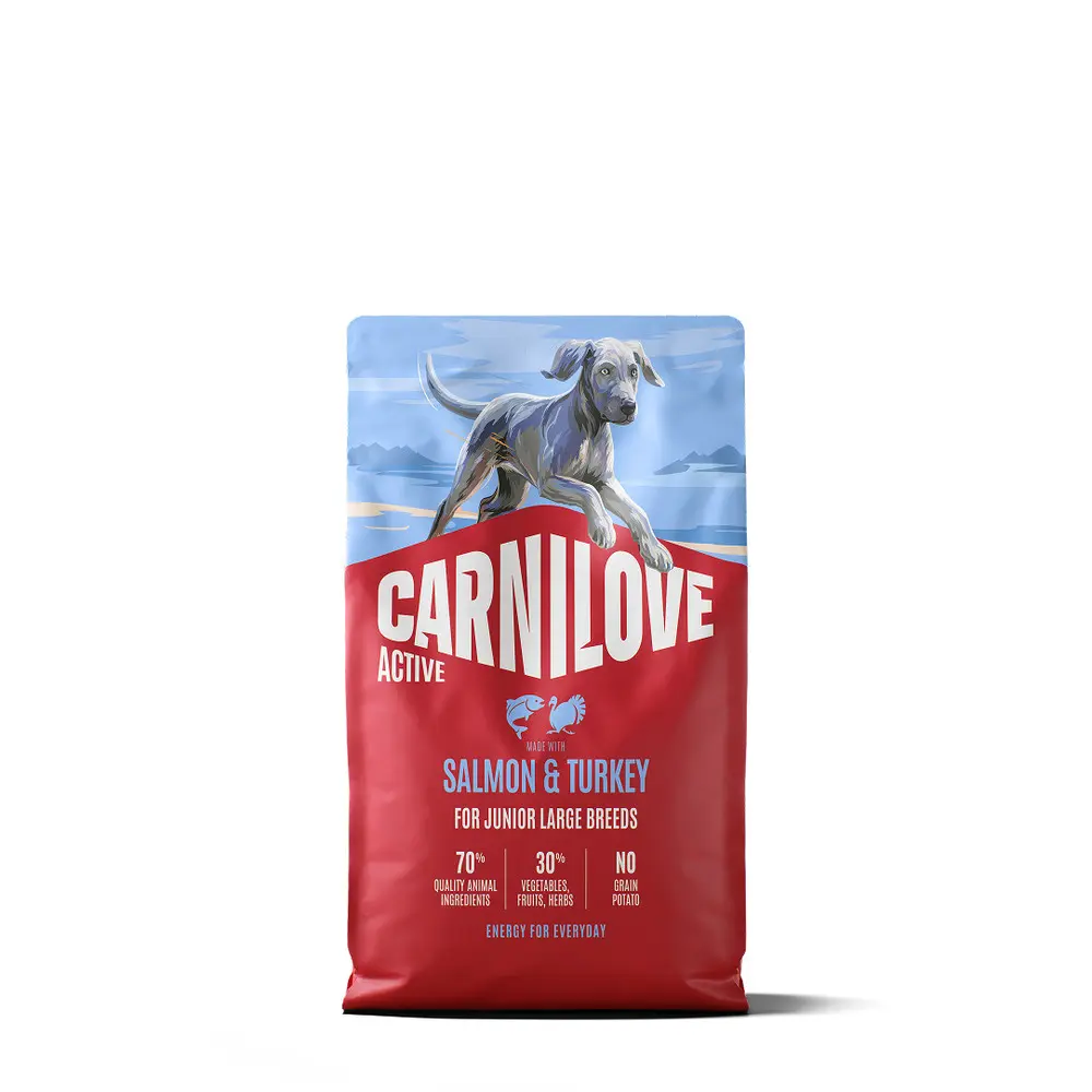 Корм сухий Carnilove Active Salmon & Turkey Junior Large Breed для молодих собак великих порід лосось та індичка 4 кг