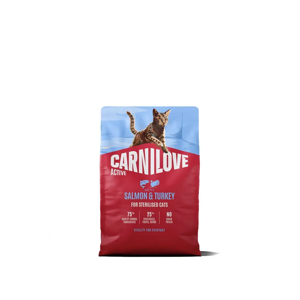 Корм сухий Carnilove Active Salmon & Turkey Sterilised для стерилізованих котів лосось та індичка 2 кг