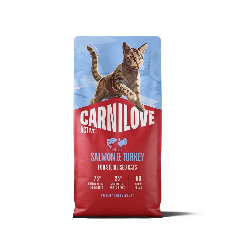 Корм сухий Carnilove Active Salmon & Turkey Sterilised для стерилізованих котів лосось та індичка 6 кг