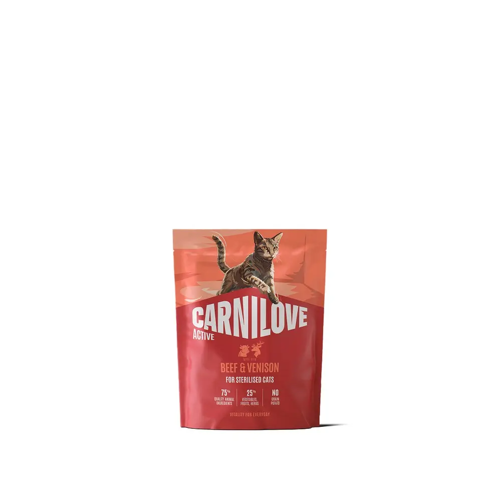 Корм сухий Carnilove Active Beef & Venison Sterilised для стерилізованих котів яловичина та оленина 400 г