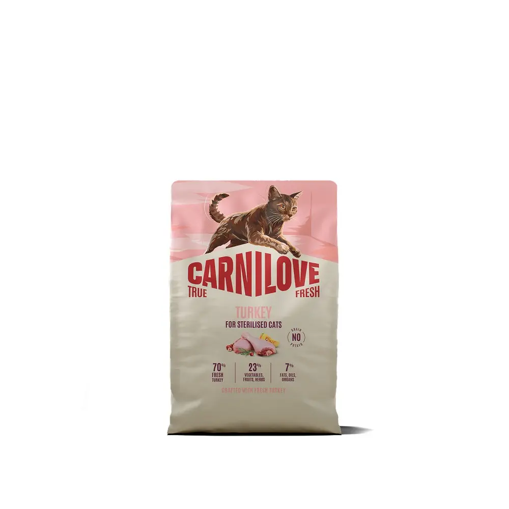 Корм сухий Carnilove True Fresh Turkey Sterilised для стерилізованих котів індичка 2 кг