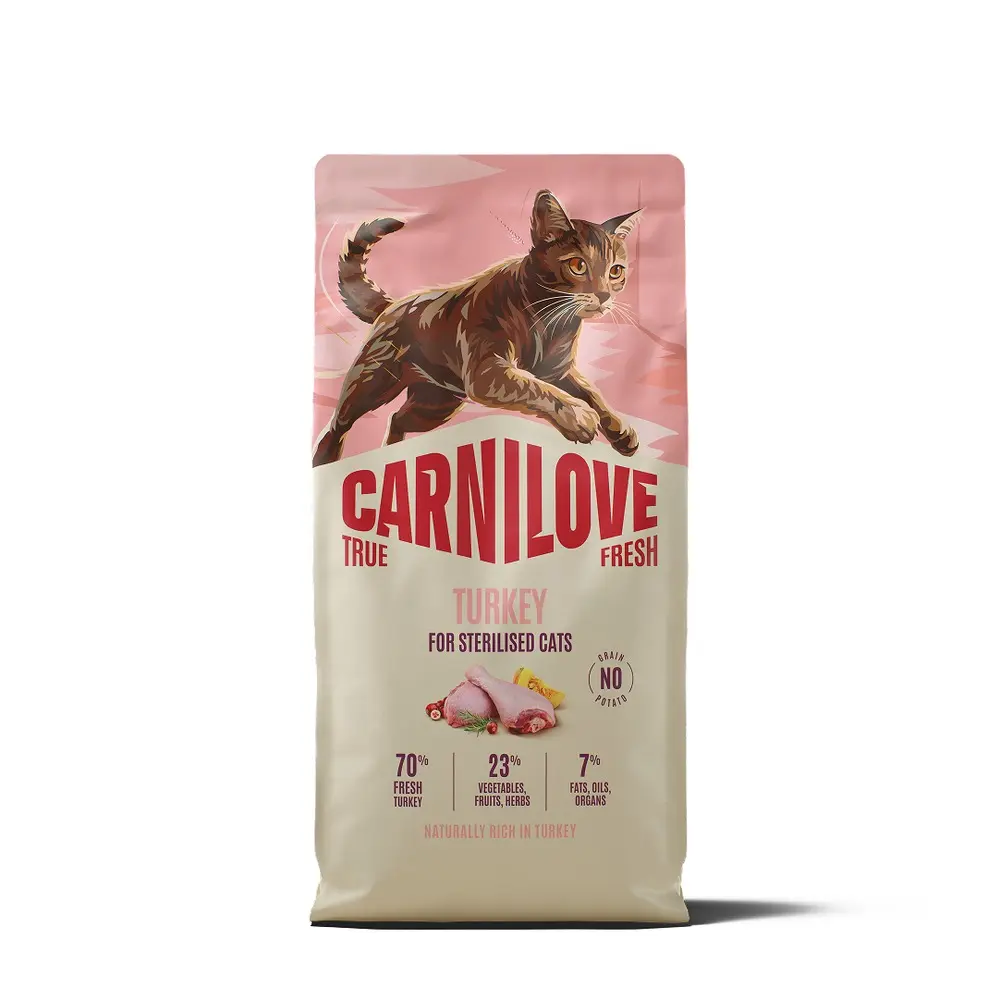 Корм сухий Carnilove True Fresh Turkey Sterilised для стерилізованих котів індичка 6 кг