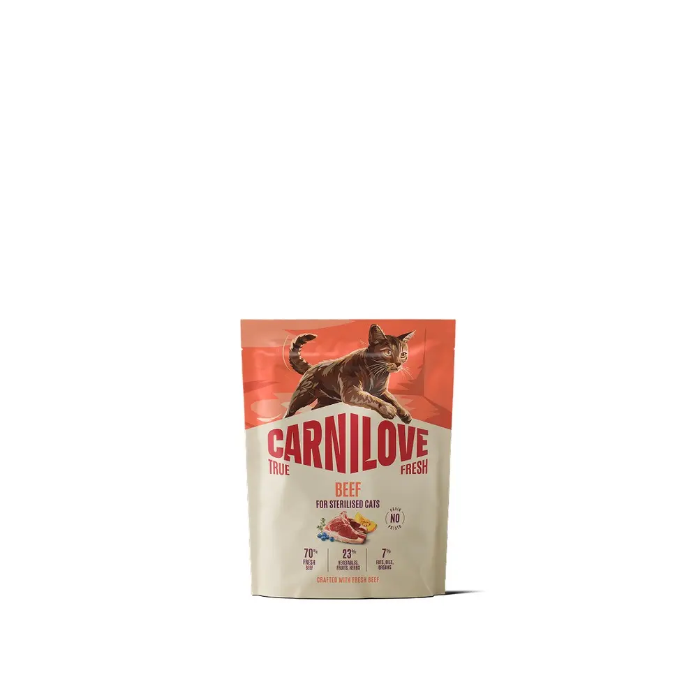 Корм сухий Carnilove True Fresh Beef Sterilised для стерилізованих котів яловичина 400 г