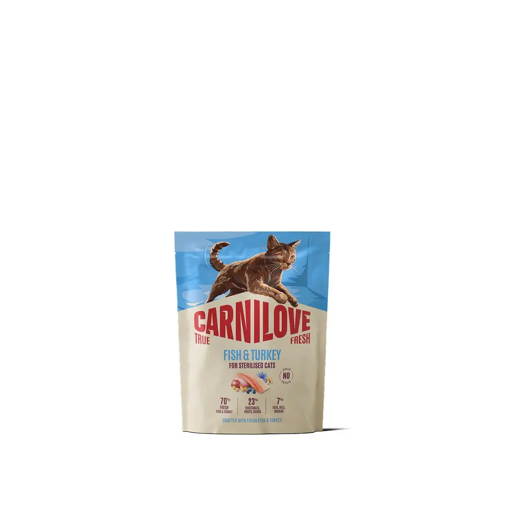 Корм сухий Carnilove True Fresh Fish & Turkey Sterilised для стерилізованих котів риба та індичка 400 г