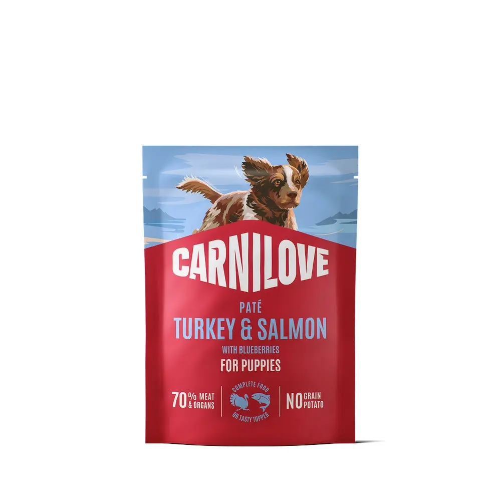 Корм вологий Carnilove Turkey & Salmon with Blueberries для цуценят паштет індичка і лосось з лохиною 300 г