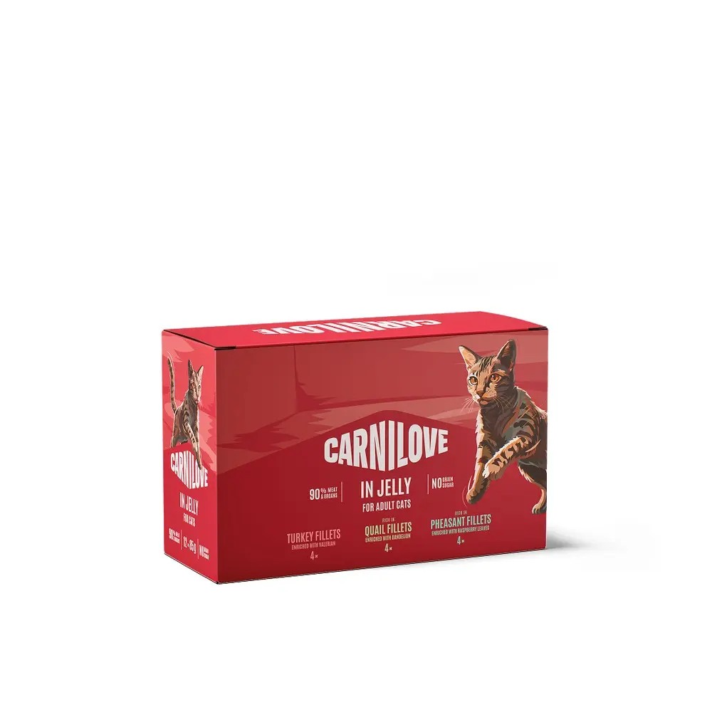 Корм вологий Carnilove Jelly Multipack для котів в желе в асортименті 12x85 г