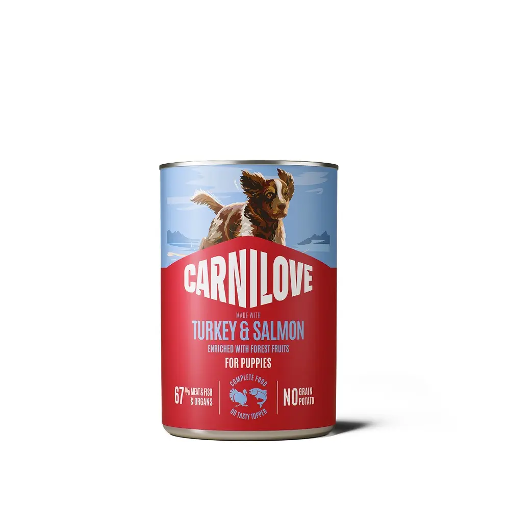Корм вологий Carnilove Salmon & Turkey для цуценят паштет лосось та індичка 400 г