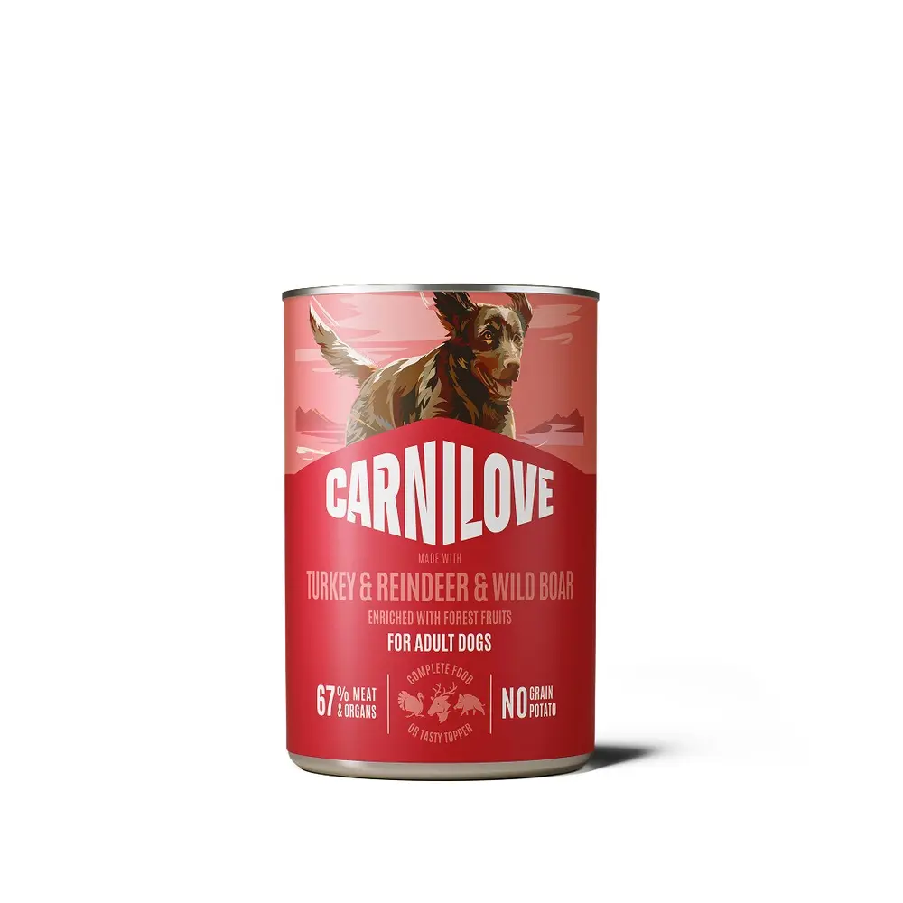 Корм вологий Carnilove Turkey & Reindeer & Wildboar для собак паштет індичка, оленина і дикий кабан 400 г