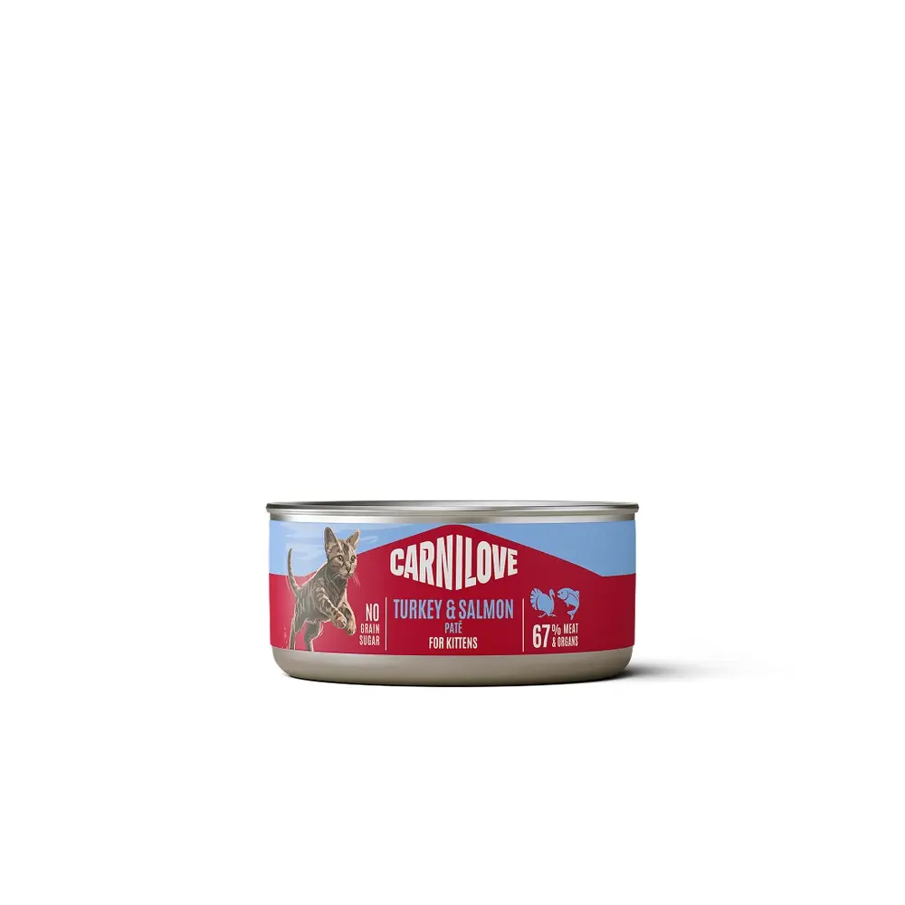 Корм вологий Carnilove Turkey & Salmon для кошенят паштет індичка і лосось 100 г