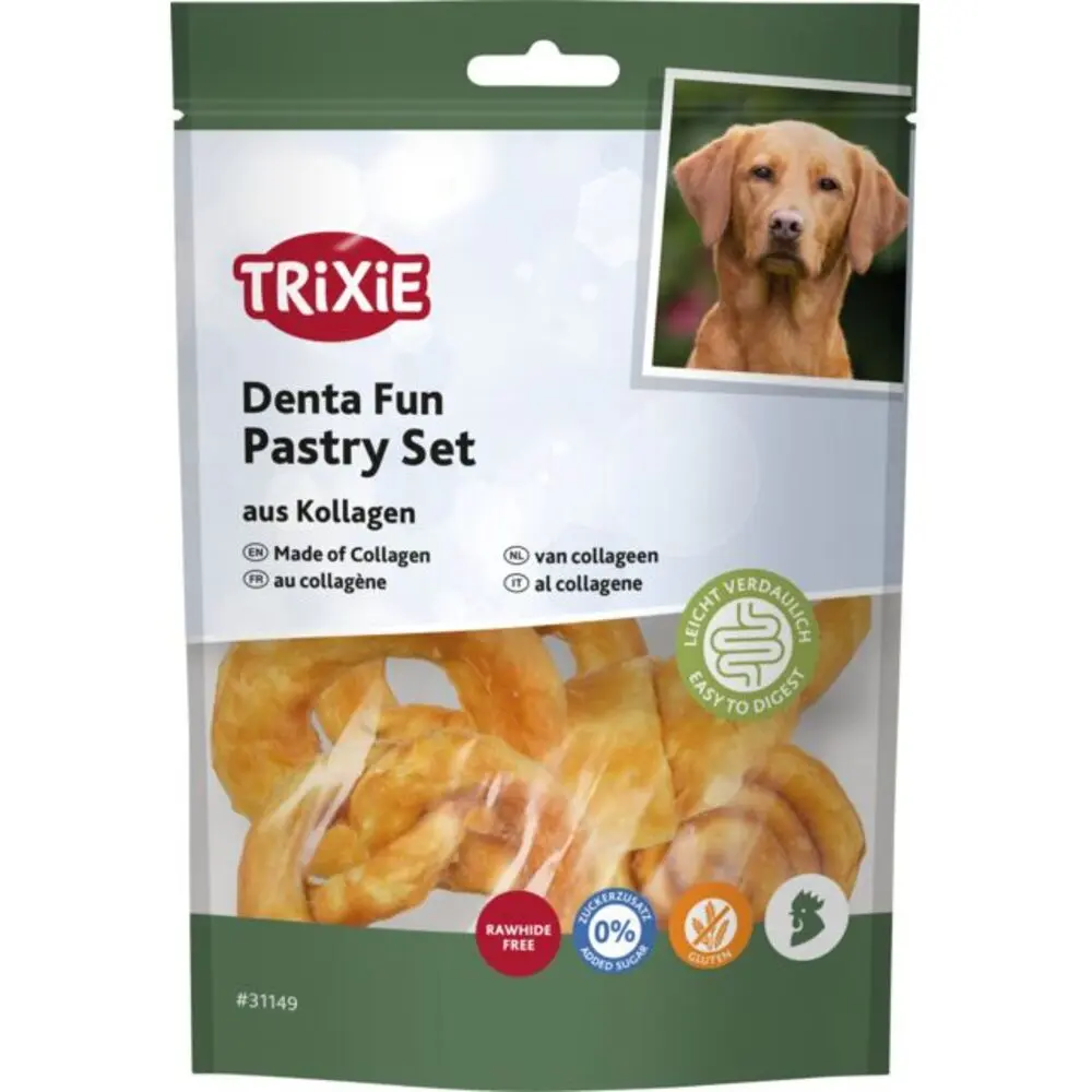 Ласощі Trixie Denta Fun Pastry Set (collagen) для собак набір з куркою 100 г