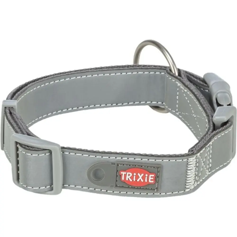 Нашийник Trixie для собак Premium Reflect  світло відбиваючий графіт розмір M-L 36-55 см/25 мм